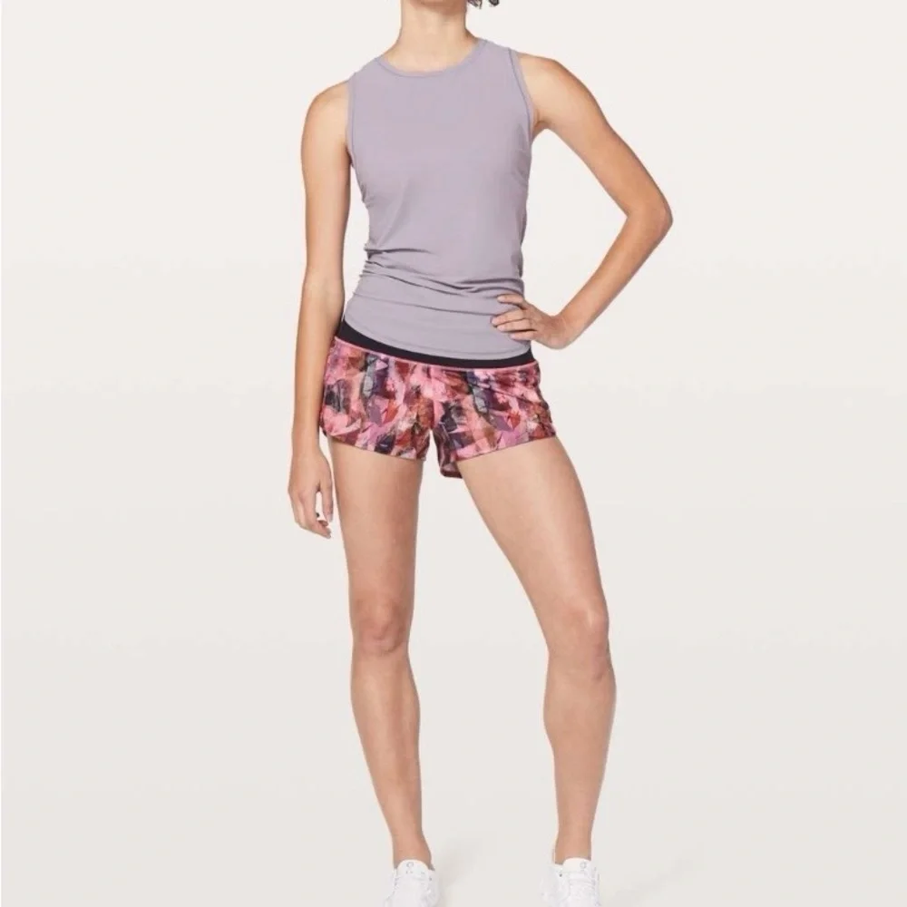 Lululemon Speed Up Shorts 2.5” Sun Dazed Multi Pink Size 4 Swift Running Shorts